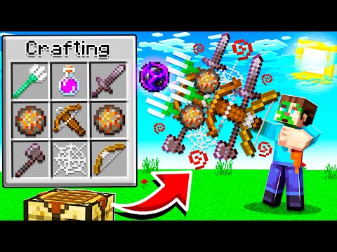 CRAFTING THE ULTIMATE MINECRAFT WEAPON! (9999x stronger)