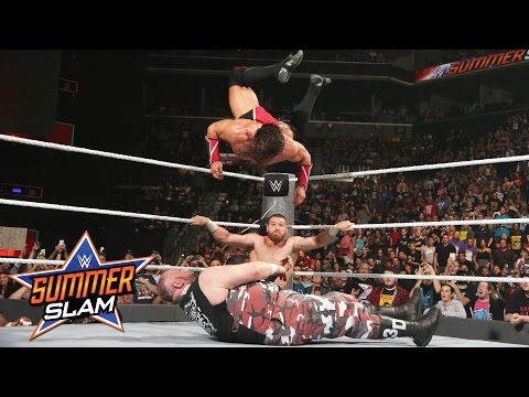 Summerslam: Sami Zayn & Neville vs. Dudley Boyz Highlights