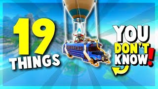 FORTNITE Battle Royale - 19 THINGS You STILL Don't Know | Tips and Tricks