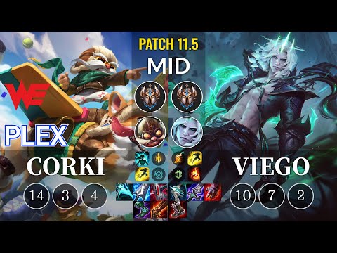 WE Plex Corki vs Viego Mid - KR Patch 11.5