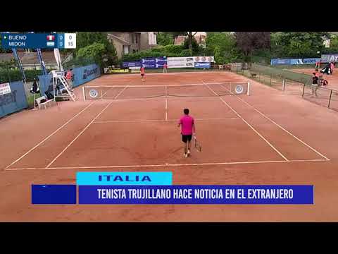 Tenista trujillano hace noticia en el extranjero