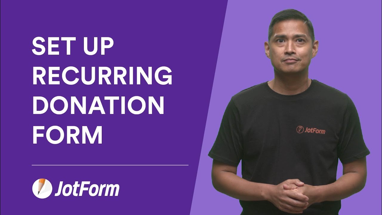 How to set up a recurring donation form