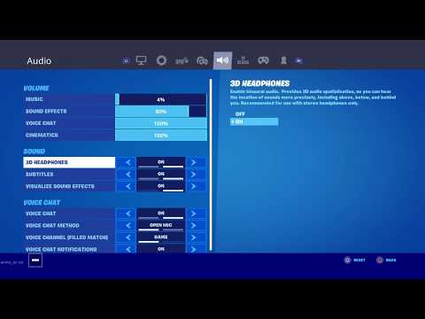 1st YouTube video about how to turn on footsteps in fortnite