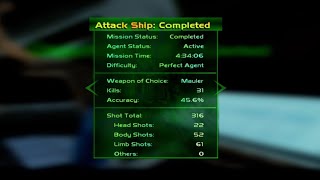 Perfect Dark - Remaster N64/xbox: Attackship (Perfect agent ) 4:34 - 82 place 