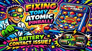 Repairing a Vintage Tomy Atomic Pinball Machine  Battery Damage Fix