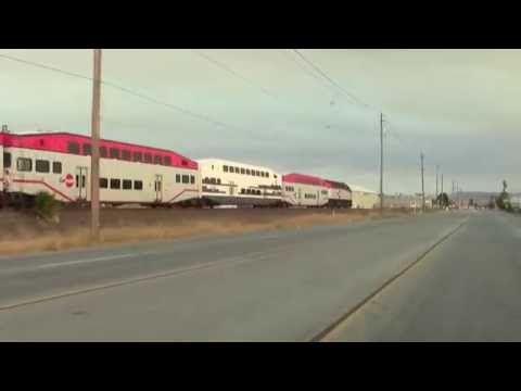 HD: Racing a Caltrain Baby Bullet Set To Gilroy