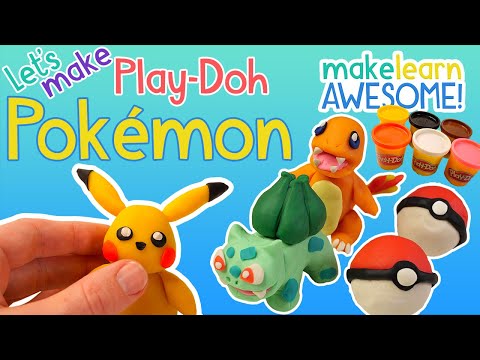 Play Doh POKEMON! Let's Make Pikachu, Charmander, and Bulbasaur | Kids Play Dough