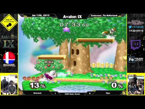 Avalon IX - Nintendude (IC) Vs Flippy (Fox) - SSBM Singles Bracket Winners R3