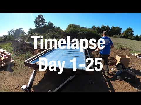 Off The Grid Tiny House Building Timelapse Day 1-25