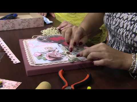 Mulher.com 03/10/2014 - Caixa com Scrap Decor por Marisa Magalhães - Parte 2