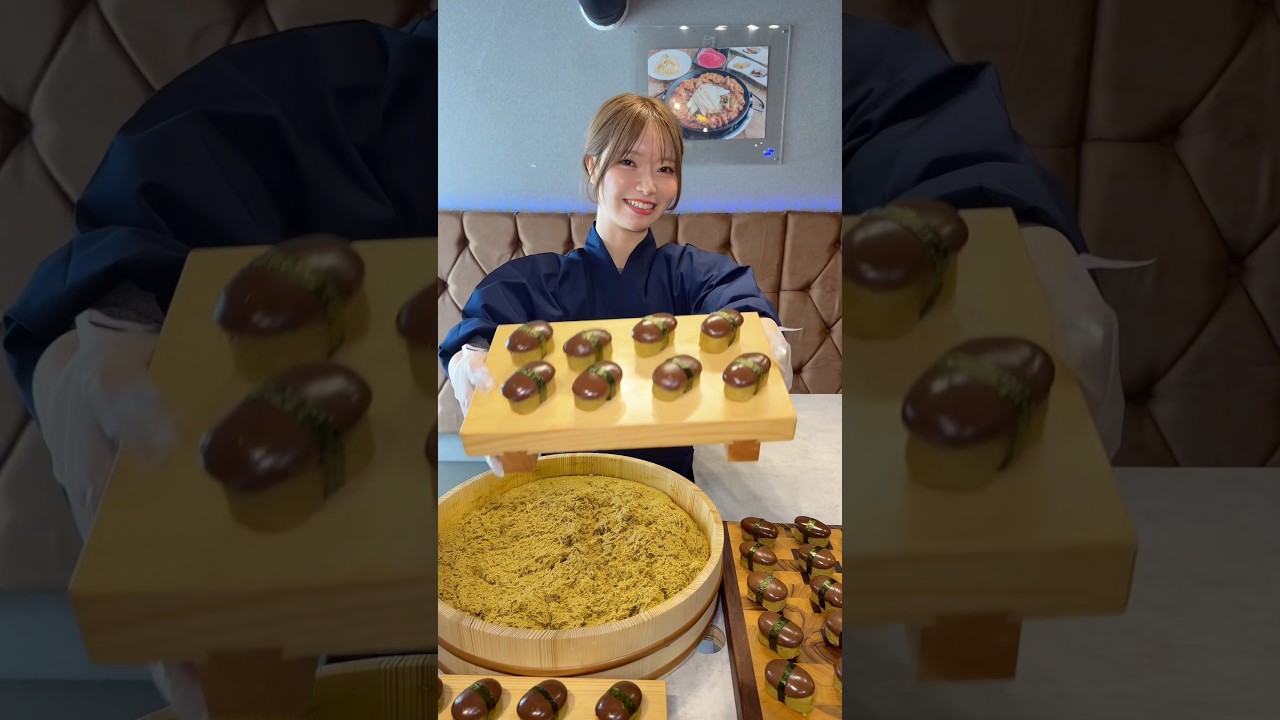 この度ドバイチョコ餅寿司職人に弟子入りしました🍣
