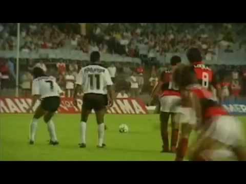 Gol de falta do craque Neto contra o Flamengo no maracanã