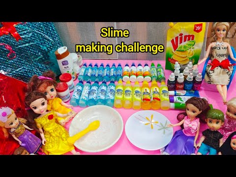 Slime making challenge in Barbie dolls/Barbie show tamil