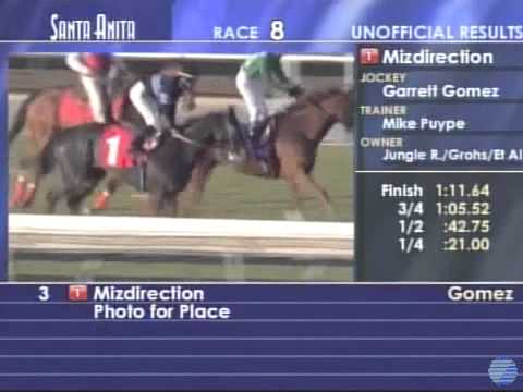 Mizdirection Wins the 2012 Monrovia Stakes