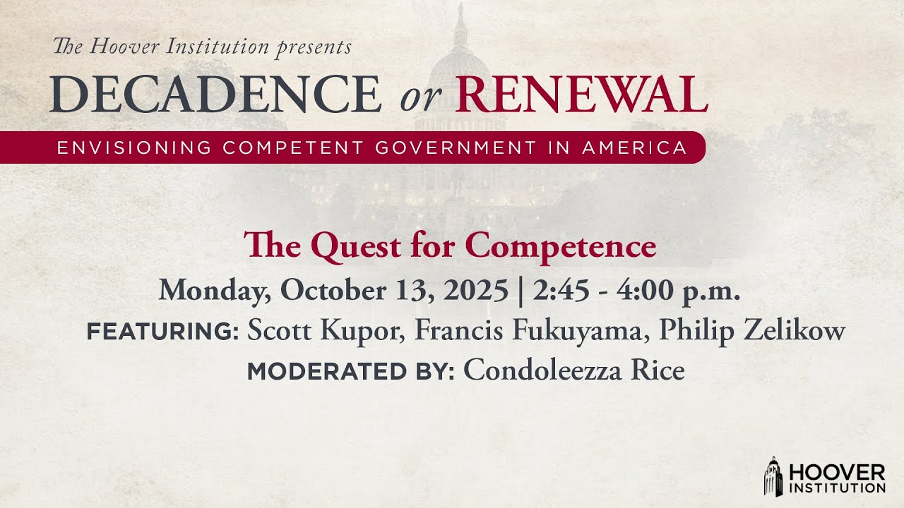 The Quest for Competence | Decadence Or Renewal?