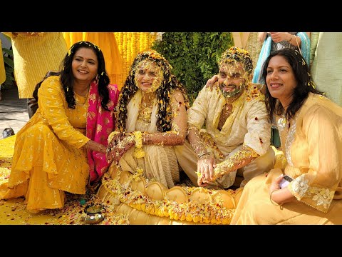 Pranita Rishab Haldi Ceremony Radisson Blu Ali Baug 2022