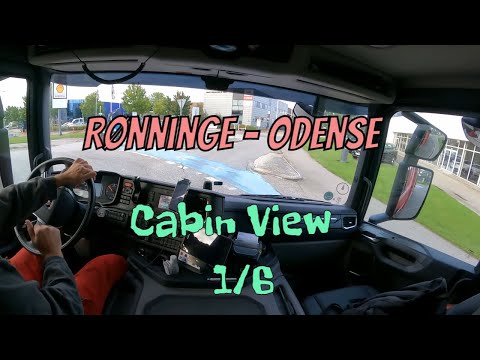Rønninge-Odense - Cabin View Driving Scania P410 Car Carrier - TDOC 30-08-2021 #1/6
