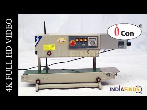 Icon Industries | Small Pouch Sealing Machine | Small Conveyor Pouch Sealing Machine | Band Sealer