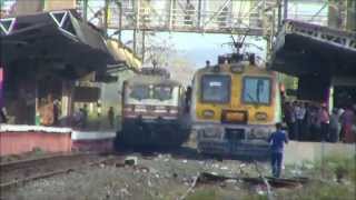 preview picture of video 'Epic Fail!! Premium Rajdhani Express Disappoints Railfans At Kelve Road'