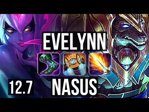 EVE vs NASUS (JNG) | Rank 2 Eve, 800+ games, 1.0M mastery, 7/3/9 | BR Challenger | 12.7