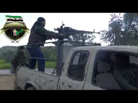 استهداف حاجز اليعقوبية برشاش دوشكا من قبل لواء الحرية في ريف إدلب