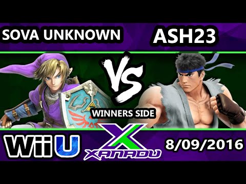 S@X 162 - Ash23 (Ryu) Vs. SOVA Unknown (Link) SSB4 Tournament - Smash Wii U - Smash 4