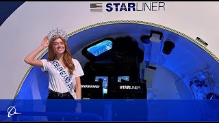 Miss England connects fashion with STEM at Boeing's Starliner factory