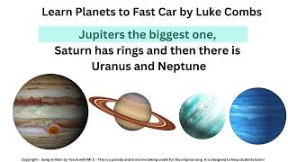 Learn Planets with Fast Car by Luke Combs