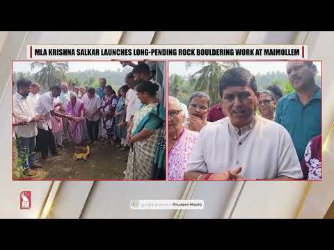 MLA Krishna Salkar Launches Long-Pending Rock Bouldering Work At Maimollem, Vasco