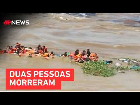 Equipes retomam buscas após naufrágio em Manaus