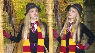 HARRY POTTER (Hedwig's Theme) Harp Twins - Camille and Kennerly