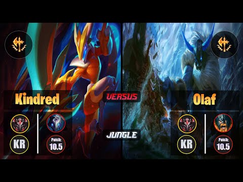 GrandMaster KINDRED [Conqueror] (Jungle) VS  OLAF - Grandmaster KR Patch 10.5