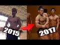 【筋トレ】２年間の筋トレ　ビフォーアフター　ガリガリが２年間のトレーニングでボディビル大会準優勝するまで　2year body transformation