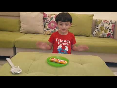 ADAM TURNS THE MANGO TO AN ICE CREAM AND THEN