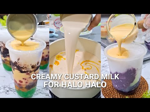 Custard Milk Recipe for Halo Halo and Other Con Yelo Summer Drinks
