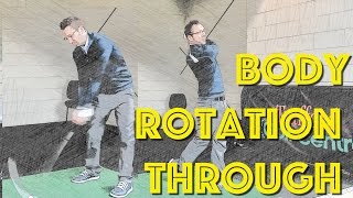 Big Body Rotation Through Impact Golf Swing