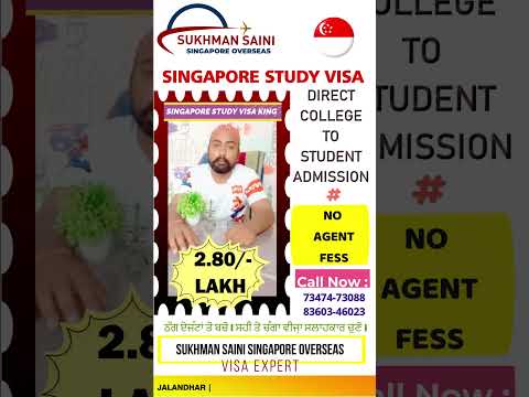 NEW DESIGN -  💥💥Sukhman Saini Singapore Overseas - Jalandhar💥💥Study VISA @digitaldesignsbynaman