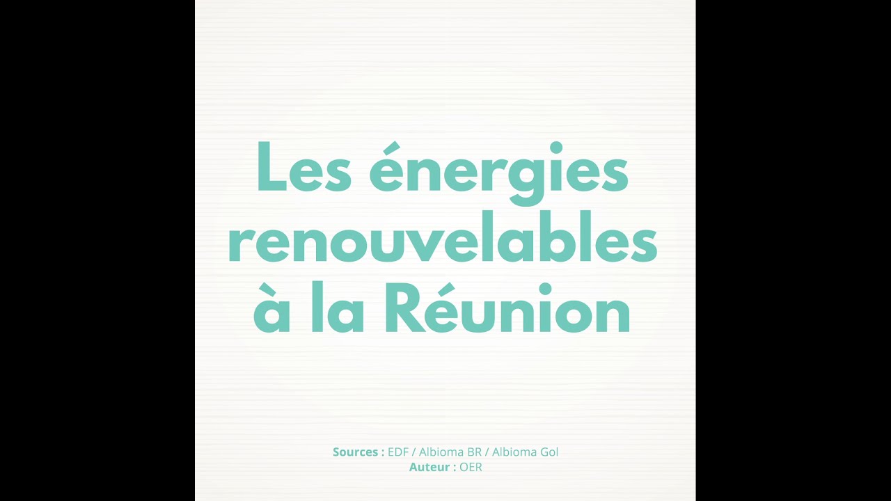 Les énergies renouvelables à La Réunion en 2019