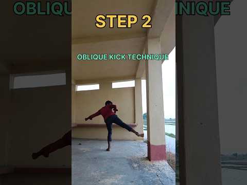 Oblique kick technique to master distance control #mma #karate #shorts