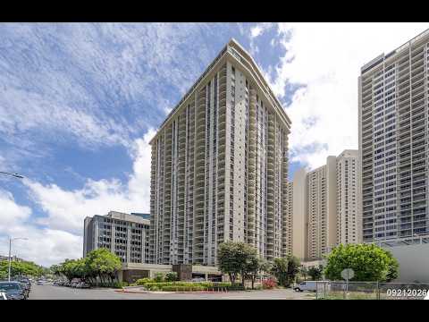 FULLY RENOVATED 2BR/2BA/1 PARKING – FURNISHED WAIKIKI CONDO WITH OCEAN & SUNSET VIEWS property video