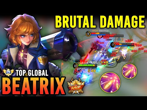 BRUTAL DAMAGE!! TOP GLOBAL BEATRIX BEST BUILD 2023 | BEATRIX GAMEPLAY - MOBILE LEGENDS