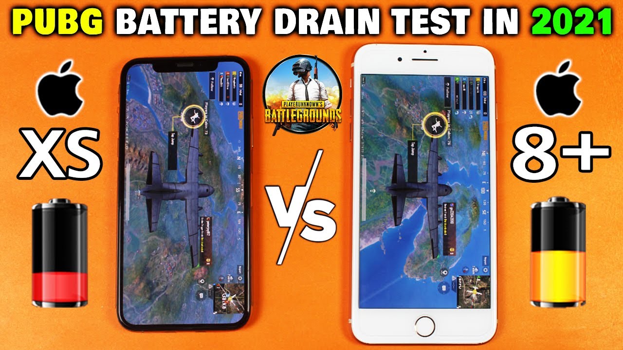 iPhone XS vs iPhone 8 Plus PUBG Battery Life Drain Test in 2021 - IOS 14.5 Battery Life Test 🤷‍♂️