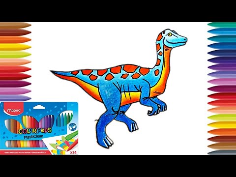Drawing and Coloring Velociraptor Jurassic World - Dinosaurs Coloring Page For Children