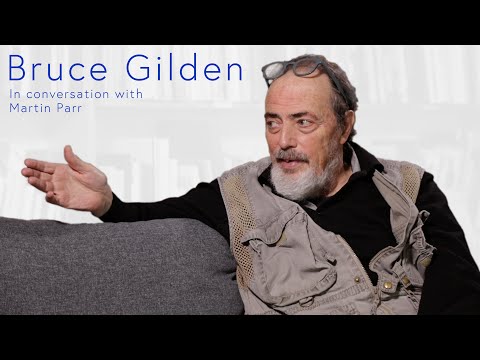 How does Bruce Gilden photograph people close-up?