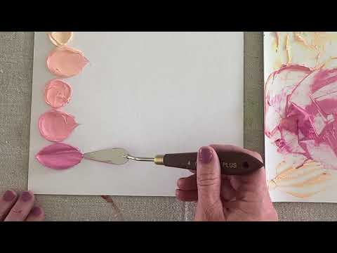 Texture Painting: Palette Knives to Create Leaf and Petal Shapes