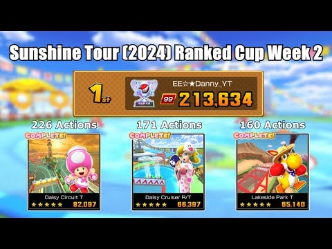 Mario Kart Tour - Sunshine Tour (2024) Ranked Cup Week 2 213,634pts