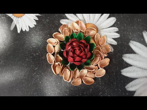 DIY Pista shell flower | Mihika's Creative World |