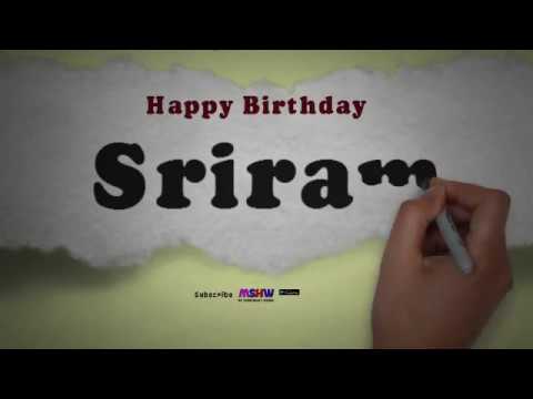 Happy Birthday Sriram | Whatsapp Status Sriram
