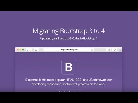Migrate from Bootstrap 3 to 4 Version