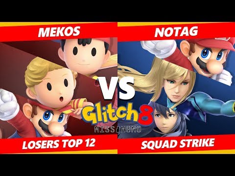 Glitch 8 SSBU - ATU | Mekos  Vs. GO KoS | NoTag - Smash Ultimate Squad Strike Losers Top 12